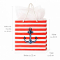 Preview: Geschenktasche „Maritimer Anker“ – rot-weiß gestreift