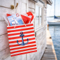 Preview: Geschenktasche „Maritimer Anker“ – rot-weiß gestreift