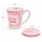 Preview: Porzellan-Geschenkset „Love Words“ – Tasse mit Deckel