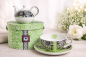 Preview: Tea for One Teeset aus Bone China mit Teekanne und Teetasse im Geschenkkarton
