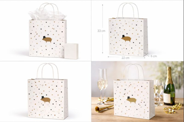 Geschenktasche „Glücksschwein elegant“ – liebevoll verpackt