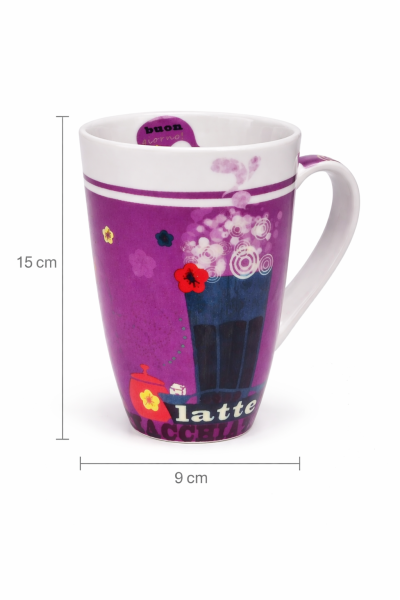 Latte Macchiato Tasse „Buon Giorno“ – Porzellanbecher im Geschenkdesign