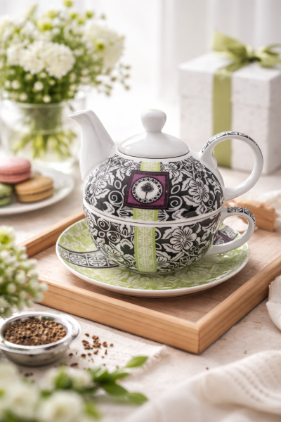 Tea for One Set – Teekanne sitzt perfekt in der Teetasse