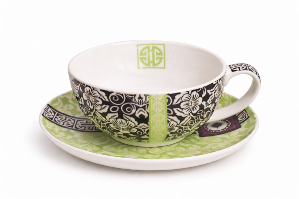 Teetasse mit Unterteller aus Tea for One Porzellan Teeset