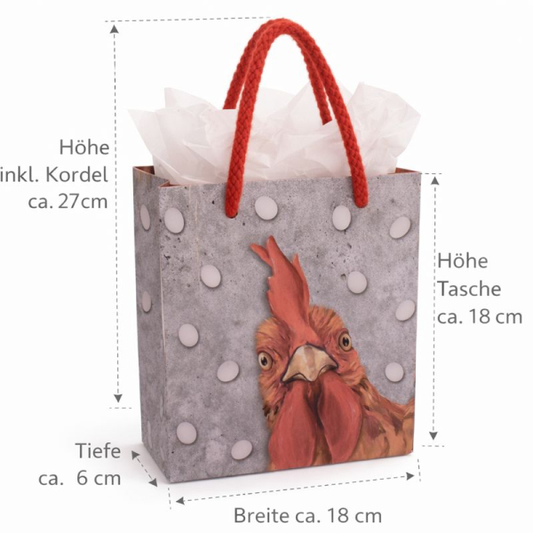 Geschenktasche „Landhaus Huhn“ – liebevoll verpackt