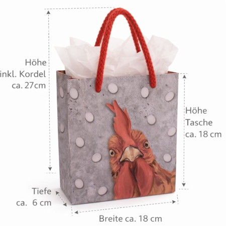 Geschenktasche „Landhaus Huhn“ – liebevoll verpackt